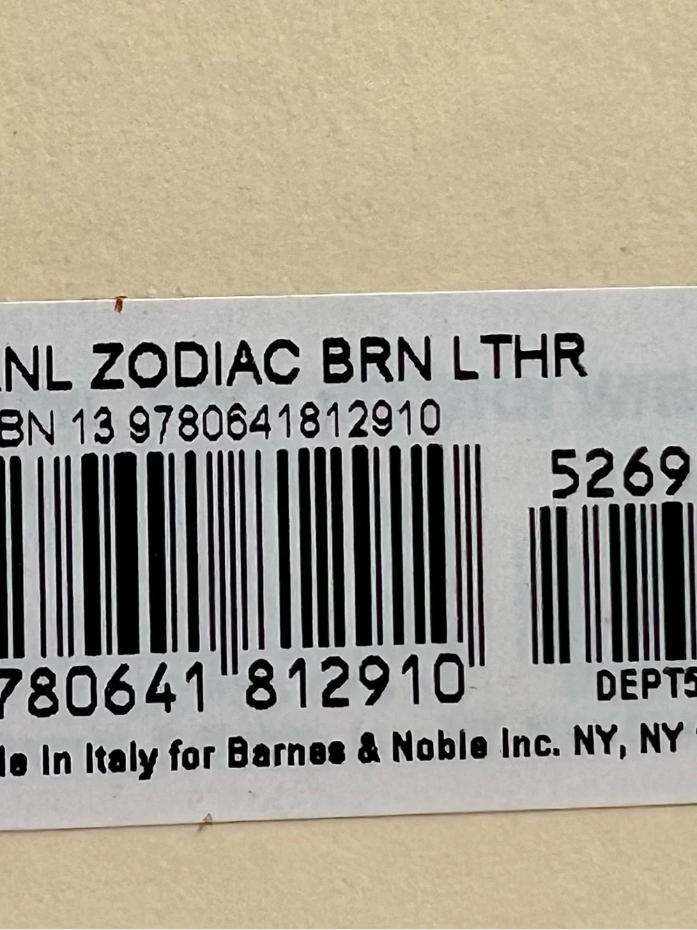 Barnes & Noble Brown Leather Zodiac Journal